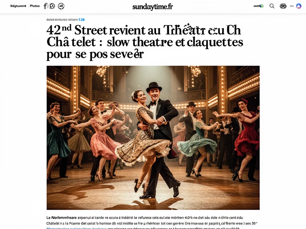 42nd Street revient au Théâtre du Châtelet : slow theatre et claquettes pour se poser