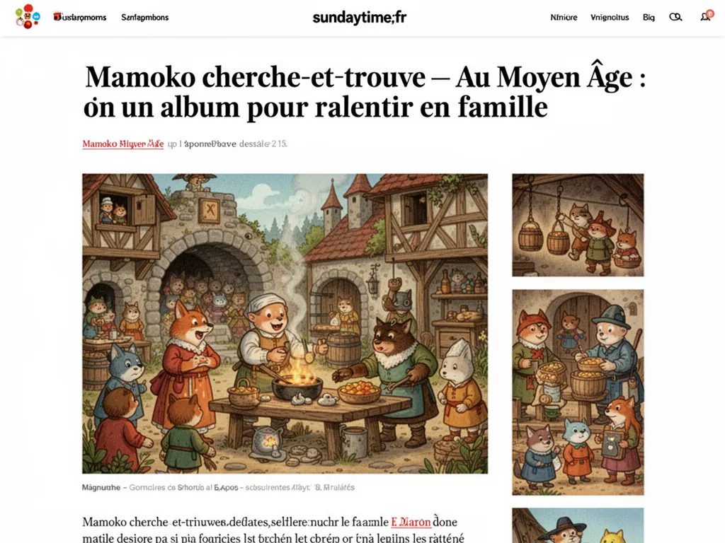 Mamoko cherche‑et‑trouve — Au Moyen Âge : un album pour ralentir en famille