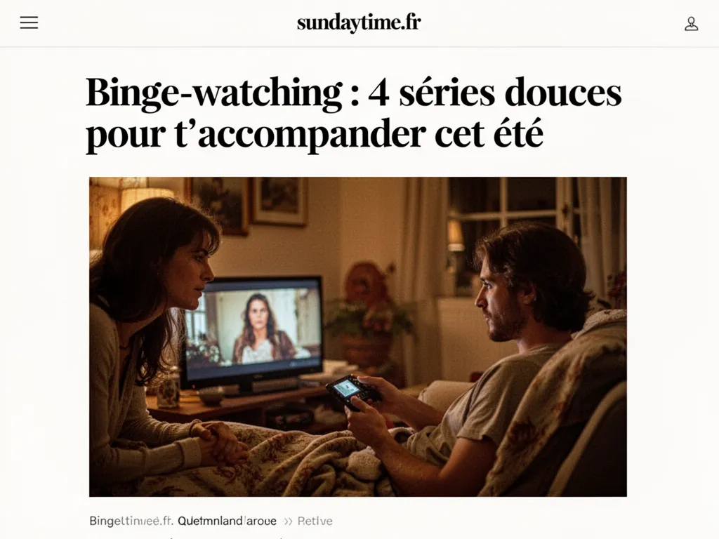 Binge‑watching : 4 séries douces pour t'accompagner cet été
