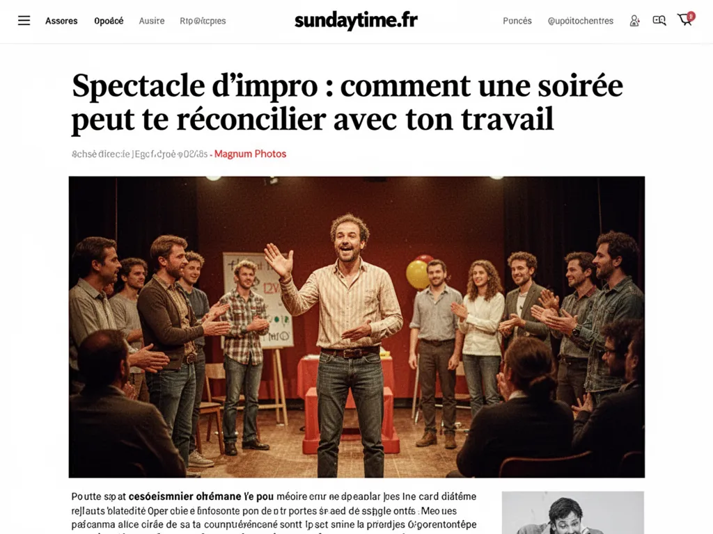 Spectacle d'impro : comment une soirée peut te réconcilier avec ton travail