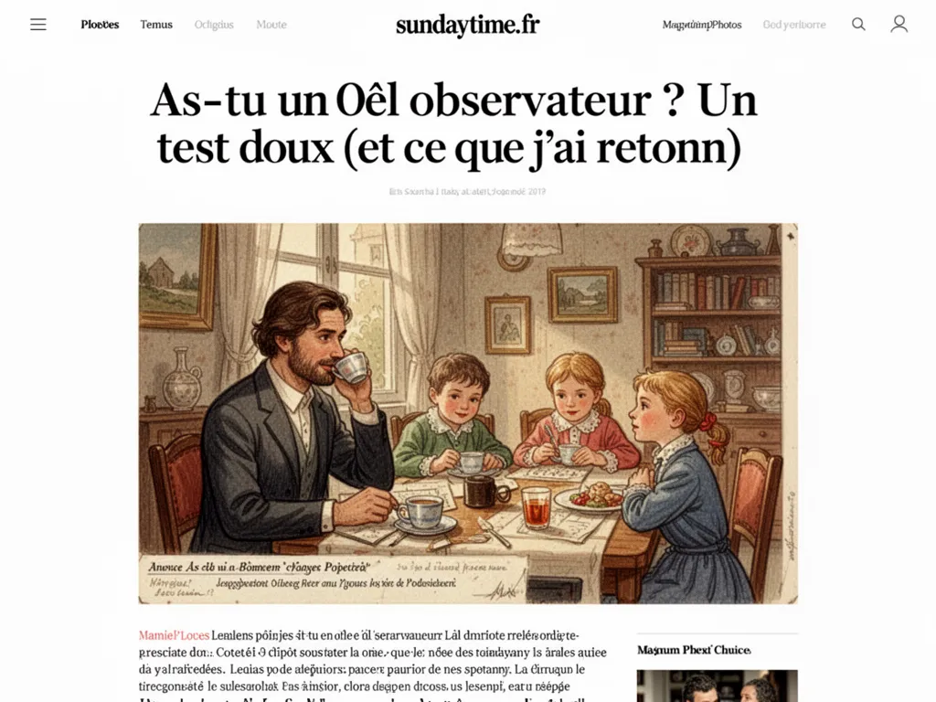 As-tu un œil observateur ? Un test doux (et ce que j'ai retenu)
