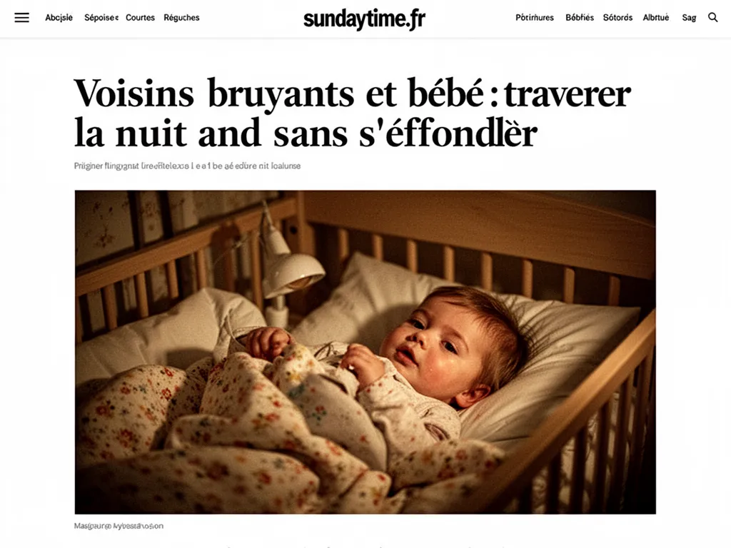 Voisins bruyants et bébé : traverser la nuit sans s'effondrer